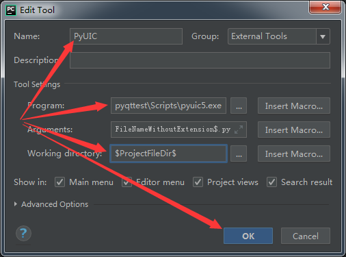 PyCharm+Qt Designer+PyUIC安装配置教程详解