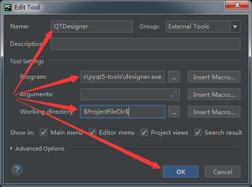 PyCharm+Qt Designer+PyUIC安装配置教程详解