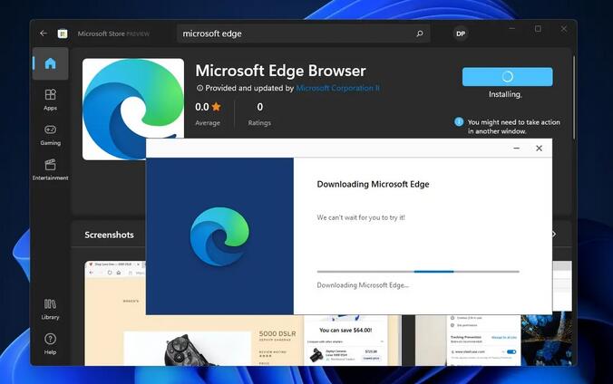 Windows 11 的 Microsoft Store 即将上架 Edge 浏览器