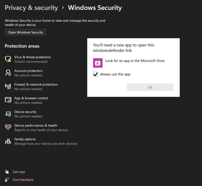 Windows 11 突现新 bug，这次是安全中心部分功能打不开（附临时解决方法）
