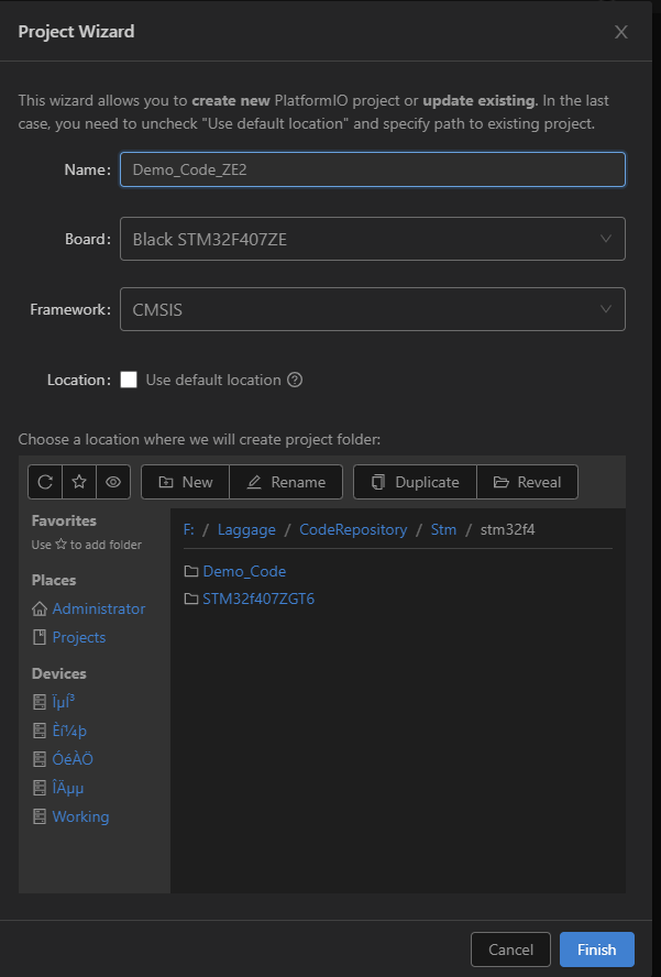 vscode+platformIO开发stm32f4的实现