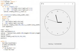 Python使用tkinter实现小时钟效果