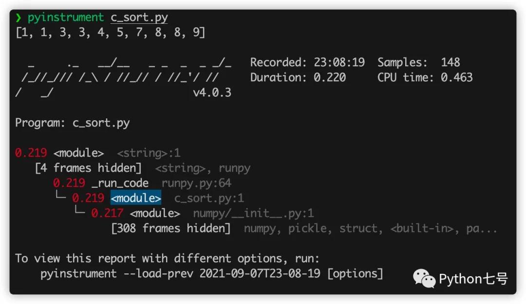 Python性能分析工具pyinstrument快速定位最慢的代码