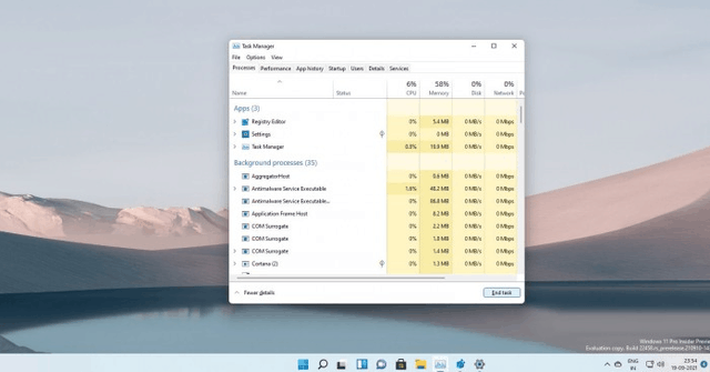 Windows 11改进了硬盘空间占用和性能表现