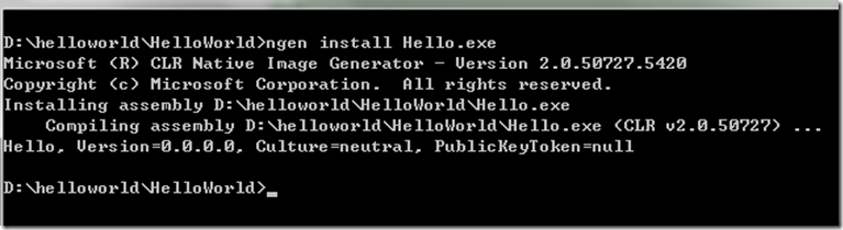 不用IDE写C#的Hello World的方法
