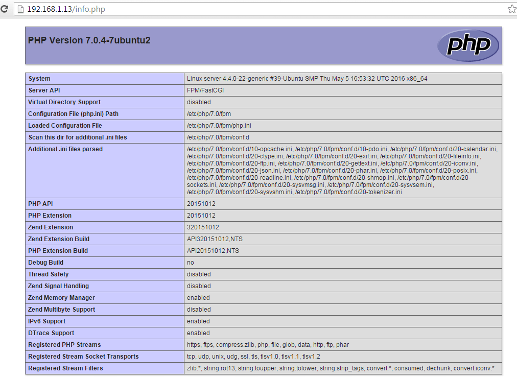 在 Ubuntu 16.04 为 Nginx 服务器安装 LEMP 环境（MariaDB，PHP 7 并支持 HTTP 2.0）