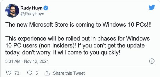 官宣：Windows 11微软商店正式向Windows 10用户推出