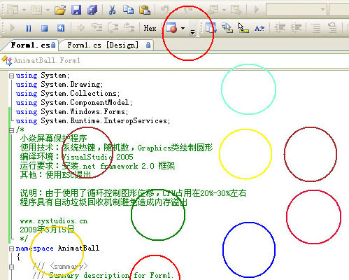 C#实现打造气泡屏幕保护效果