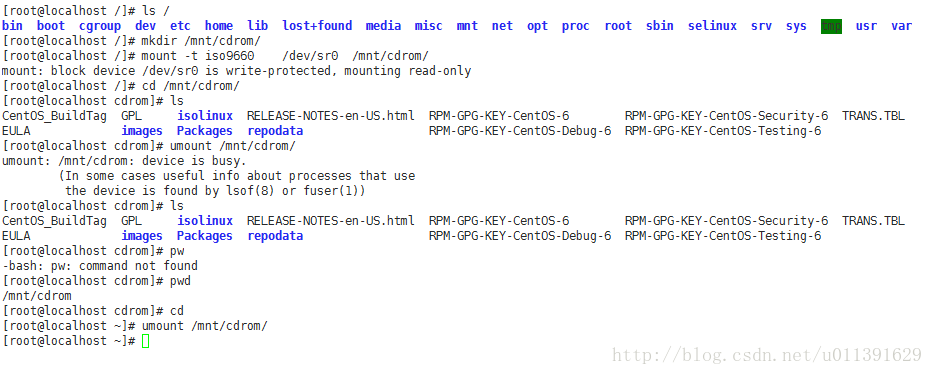 Linux 常用命令挂载命令详解