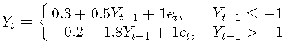R语言时间序列TAR阈值自回归模型示例详解