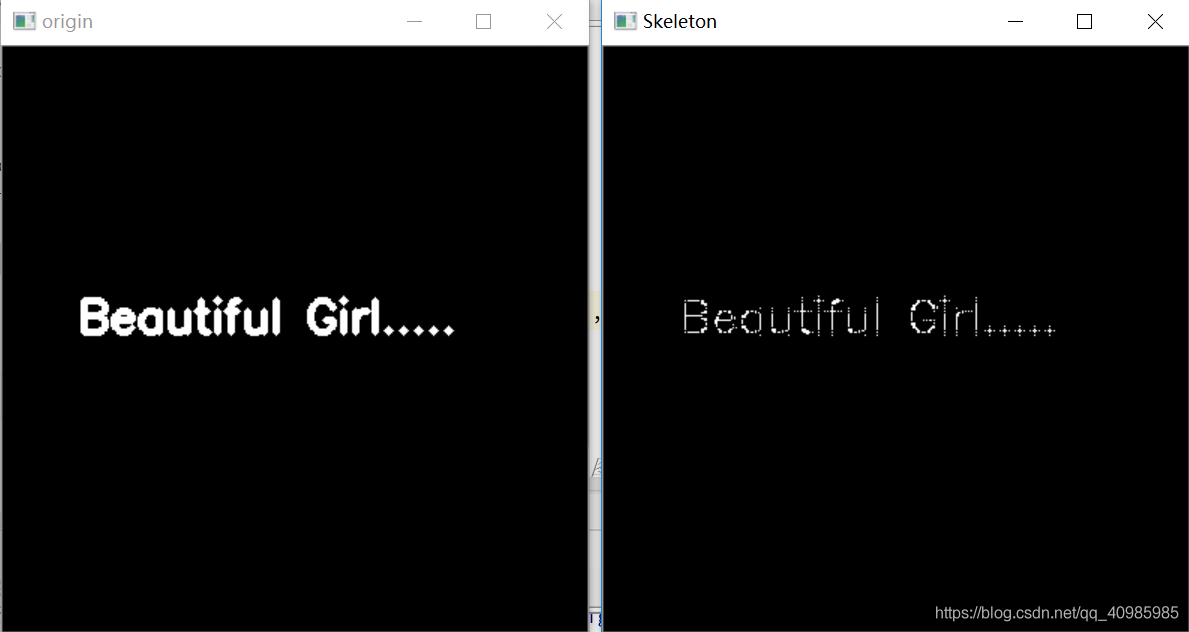 基于Python的OpenCV骨架化图像并显示(skeletonize)