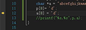C++中char[]能修改char*却不行