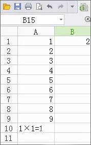 WPS表格制作小学就背的滚瓜烂熟的九九乘法表