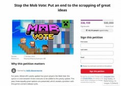 玩家反对Mojang的“Mob Vote”投票活动，要求引入所有候选Mob