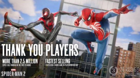 《漫威蜘蛛侠2》创销量新高，成PlayStation Studio最快卖座游戏
