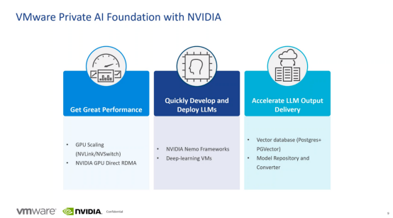 NVIDIA携手VMware打造VMware Private AI Foundation with NVIDIA，加速推进生成式AI落地​