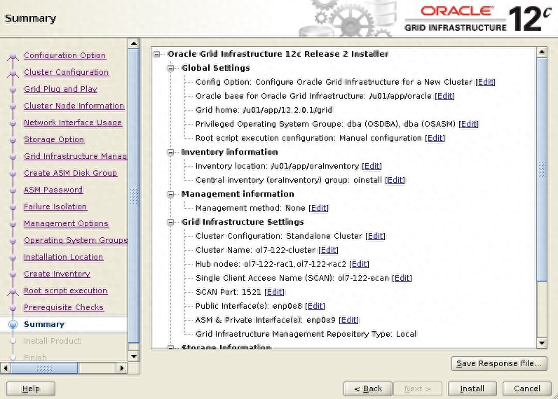 Oracle 12c Release 2 RAC 安装 Oracle Linux 7