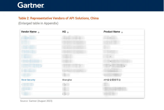 瑞数信息入选Gartner中国API领域代表厂商！