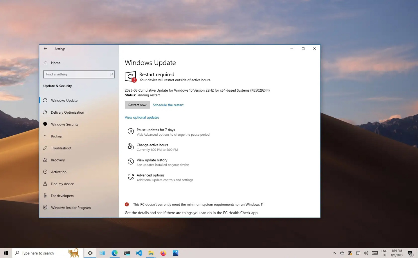 微软 Windows 10 推送 8 月累积更新，升至 Build 1904x.3324