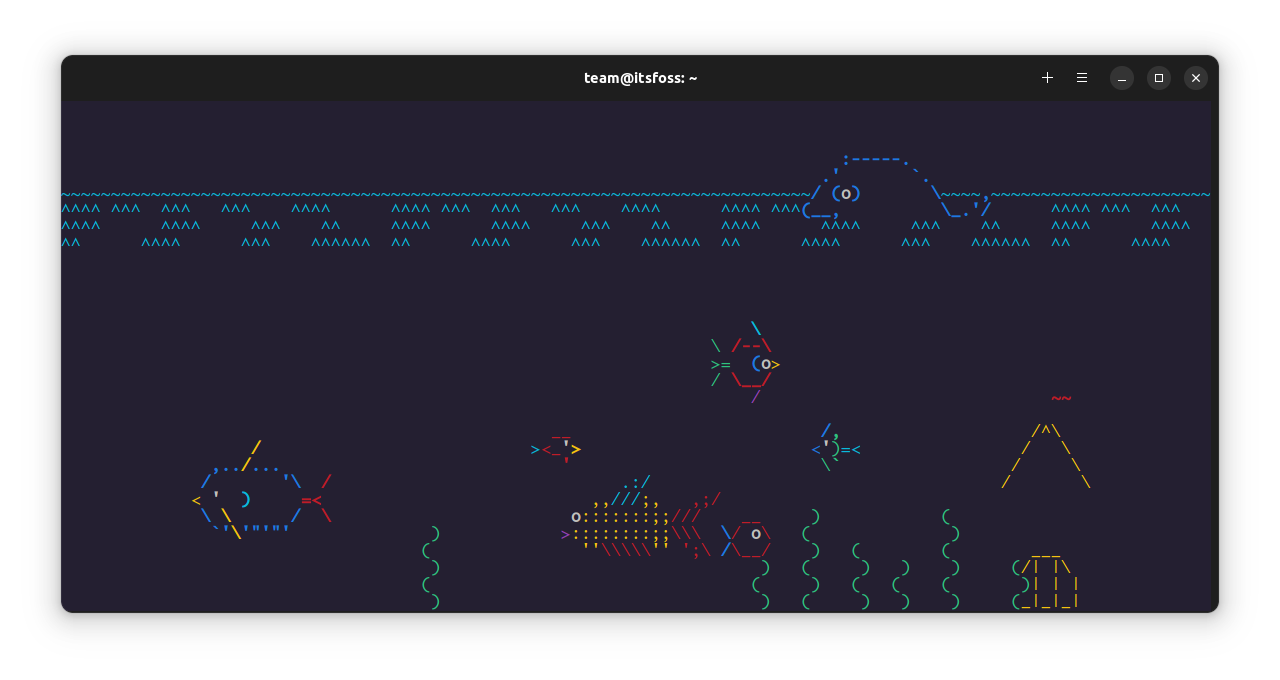 在 Linux 终端利用 Asciiquarium 打造海底世界