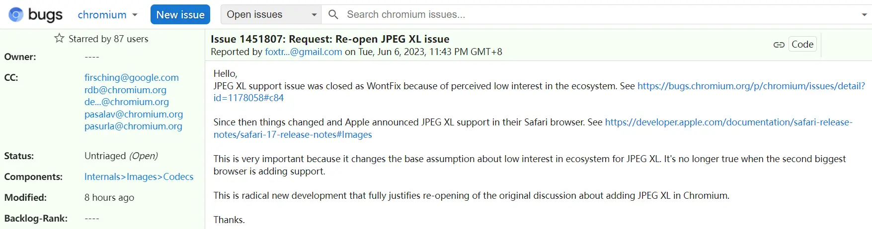 谷歌或重新考虑 Chrome 中的 JPEG-XL 支持
