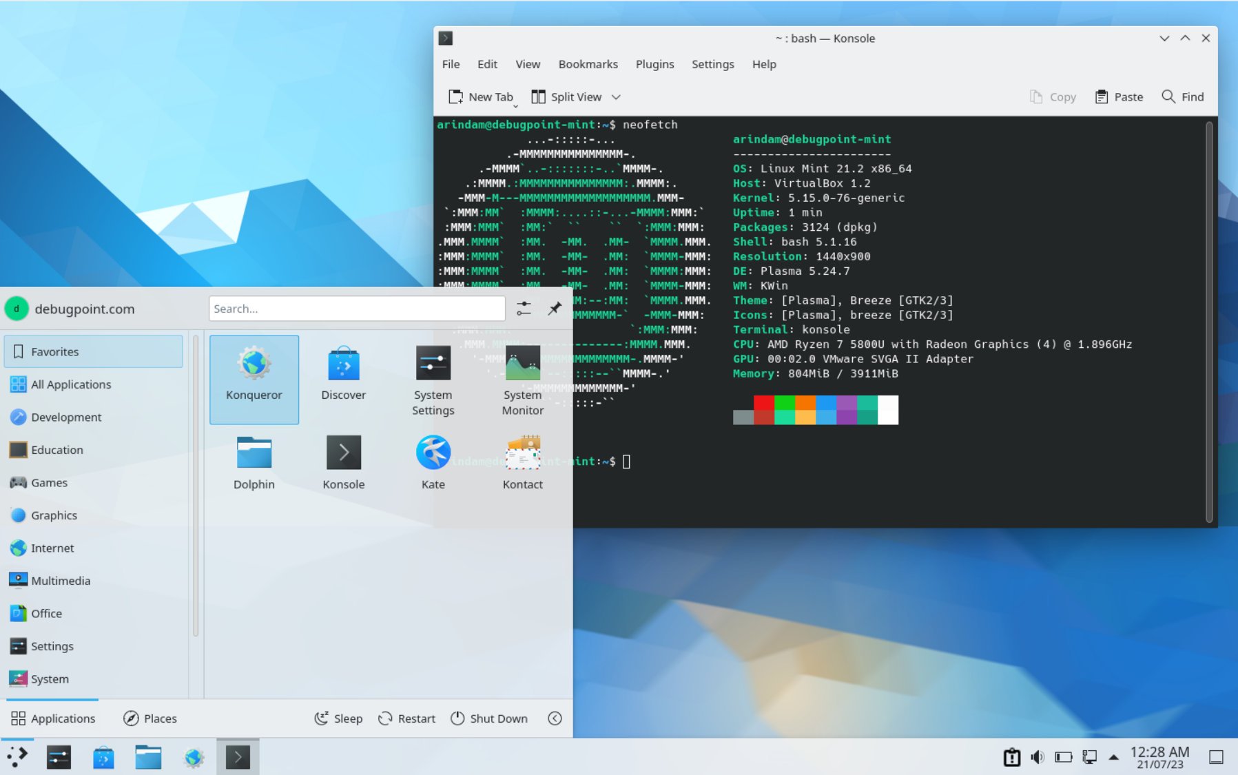 在 Linux Mint 中安装 KDE Plasma 桌面环境