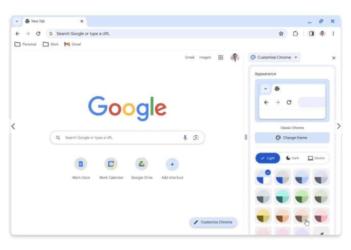 谷歌 Chrome 浏览器 Material You 设计已广泛推出，增加圆角元素、新的色彩和图标