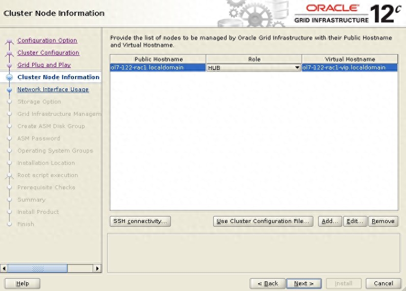 Oracle 12c Release 2 RAC 安装 Oracle Linux 7