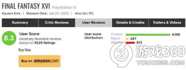 《最终幻想16》用户评分回升，M站面临评分体系问题