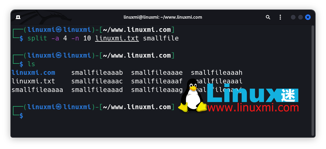 如何在 Linux 中使用 split 命令拆分文本文件
