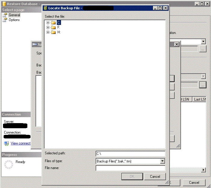 SQL Server 备份和还原的如何使网络驱动器