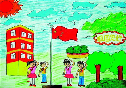 2019国庆节图片儿童画简笔画 小学生国庆节绘画简单好看