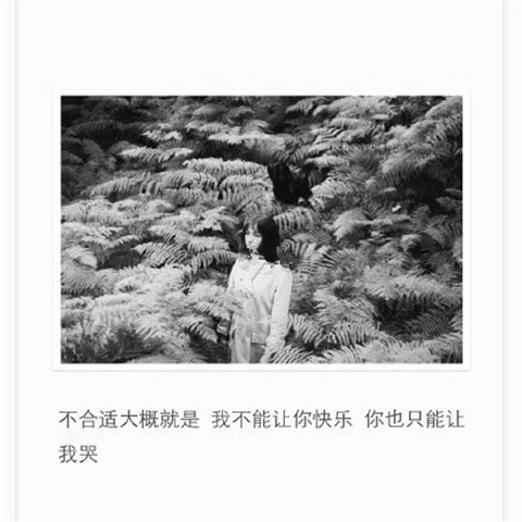 伤感唯美的黑白图片带字大全 死缠烂打的样子特别的丑