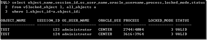 Oracle数据表中的死锁情况解决方法