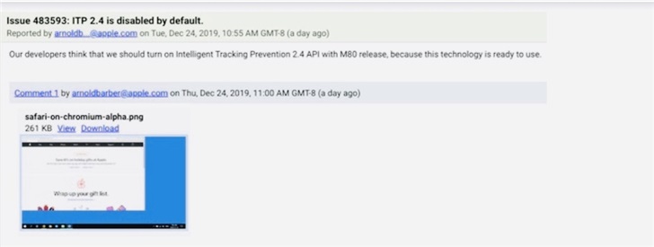 疑苹果Chromium Safari浏览器Windows版截图曝光，专业人士质疑：假的
