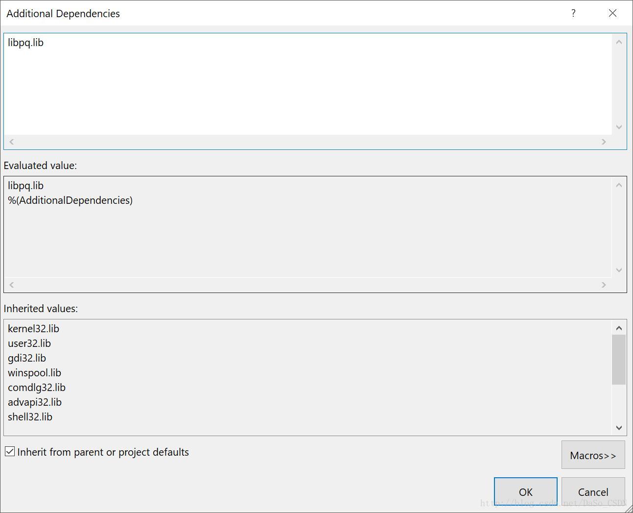 Visual Studio(VS2017)配置C/C++ PostgreSQL9.6.3开发环境