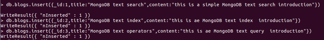 MongoDB学习之Text Search文本搜索功能