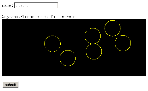 php实现的click captcha点击验证码类实例