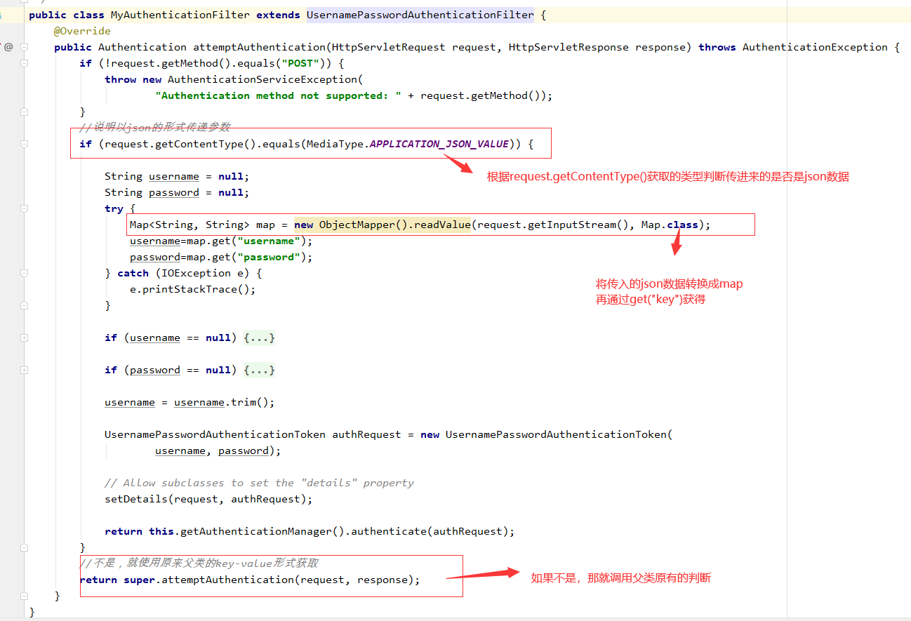 Spring Security基于json登录实现过程详解