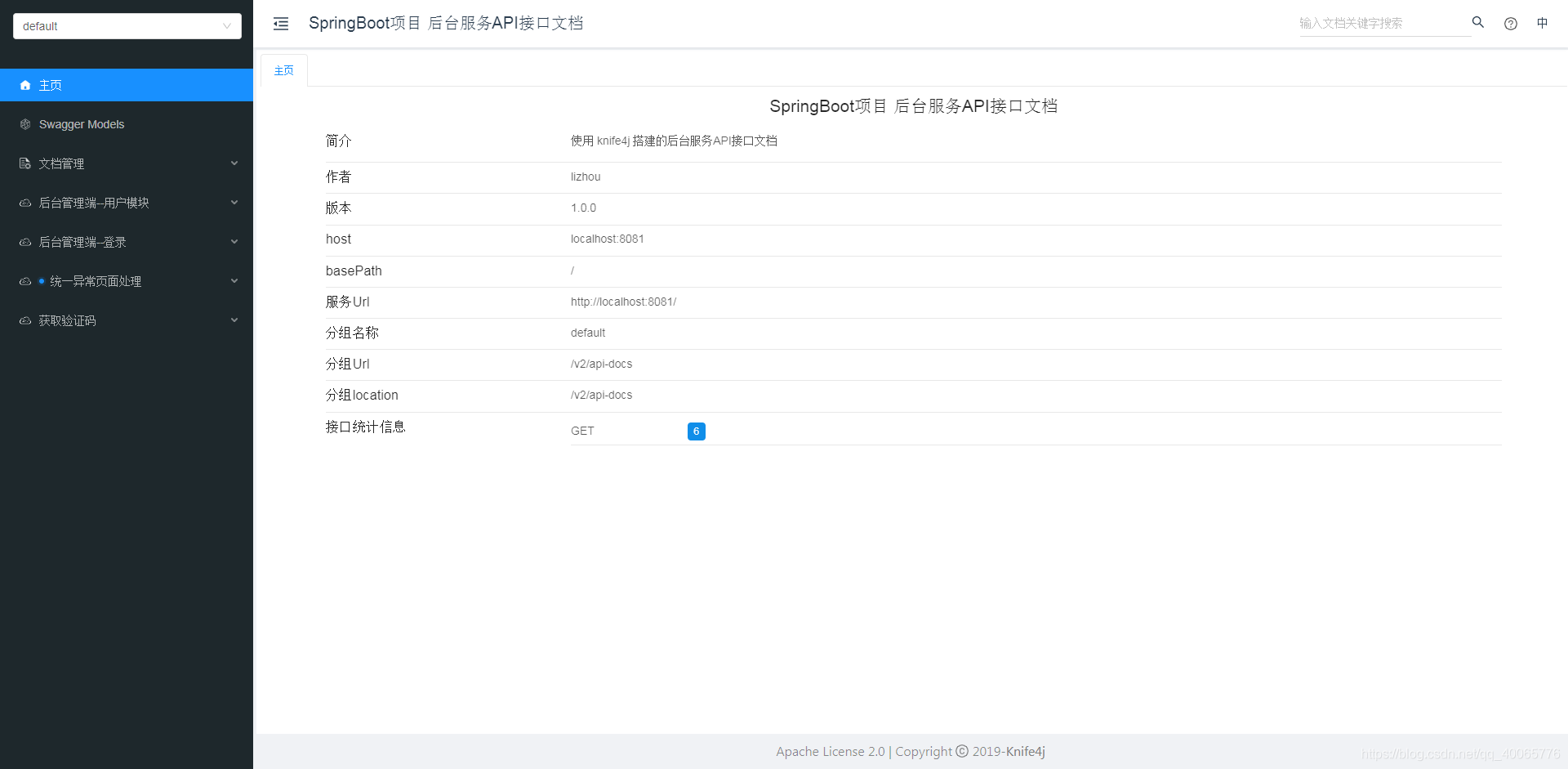 SpringBoot中整合knife4j接口文档的实践