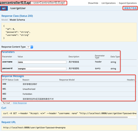 springboot + swagger 实例代码