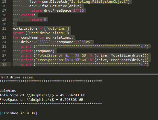 Python实现获取磁盘剩余空间的2种方法