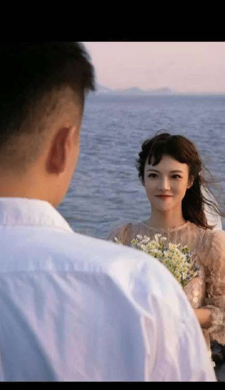 抖音最火张子凡丁钰琼婚纱照壁纸 从校服到婚纱的爱情