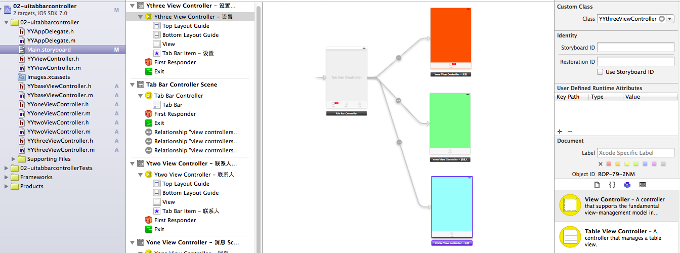 iOS的UI开发中UITabBarControlle的基本使用教程