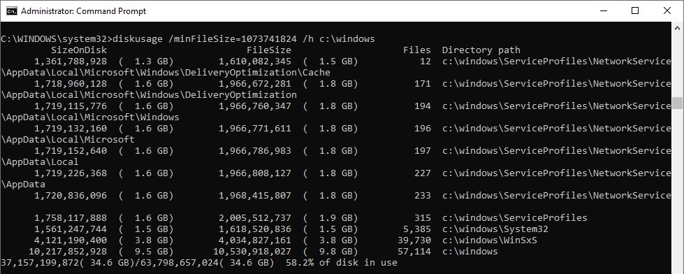 微软将推出 Win10 新版磁盘分析功能：帮助用户搜寻占用空间最大的文件夹