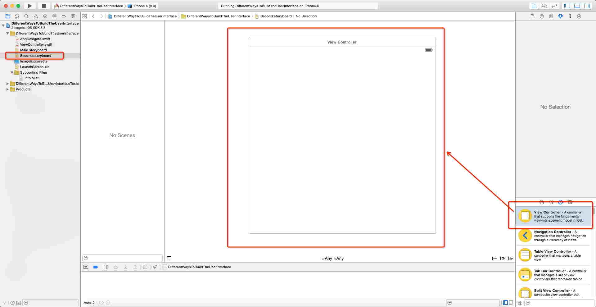 iOS应用开发中StoryBoard搭建UI界面的基本使用讲解