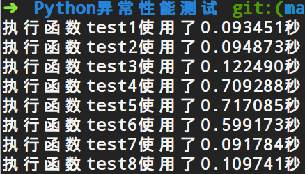 Python异常对代码运行性能的影响实例解析