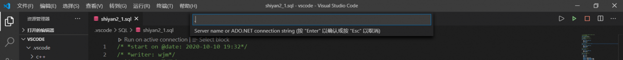 Vscode上使用SQL的方法