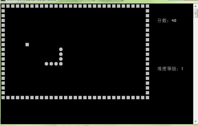 C++基于控制台实现的贪吃蛇小游戏