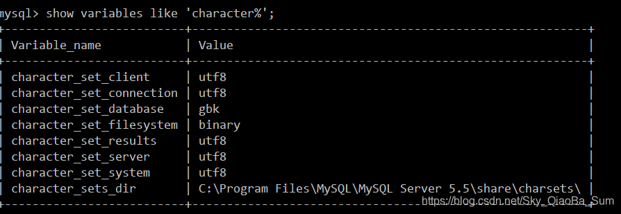 MySQL如何解决DOS窗口乱码问题